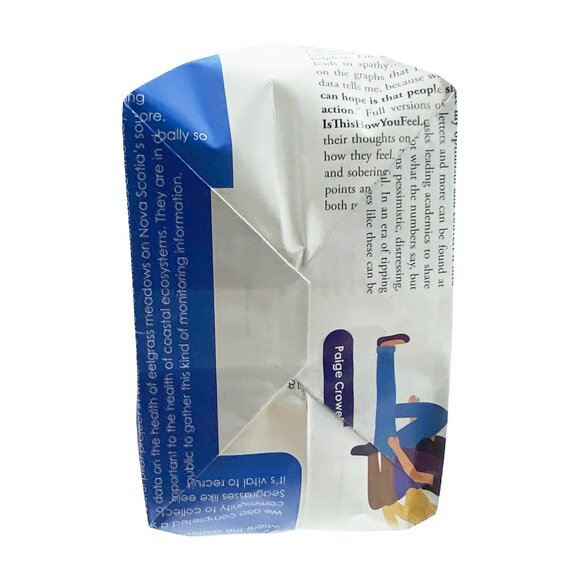 Greenii Large Handmade Newsprint Paper Bags Recyclable Paper Grocery Bags - Picture 3 of 6